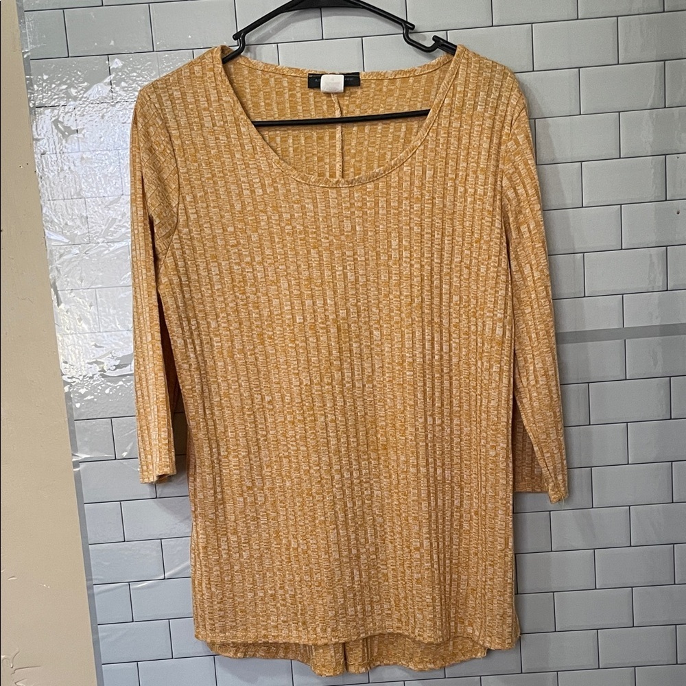 Women‎ Ribbed 3/4 Sleeve Top size 1X